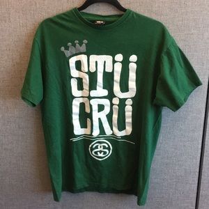 Stussy Green Tee Shirt Size L